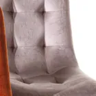 Fläckbeständig matstol med sammet, 4 delar - Kylie Viadurini