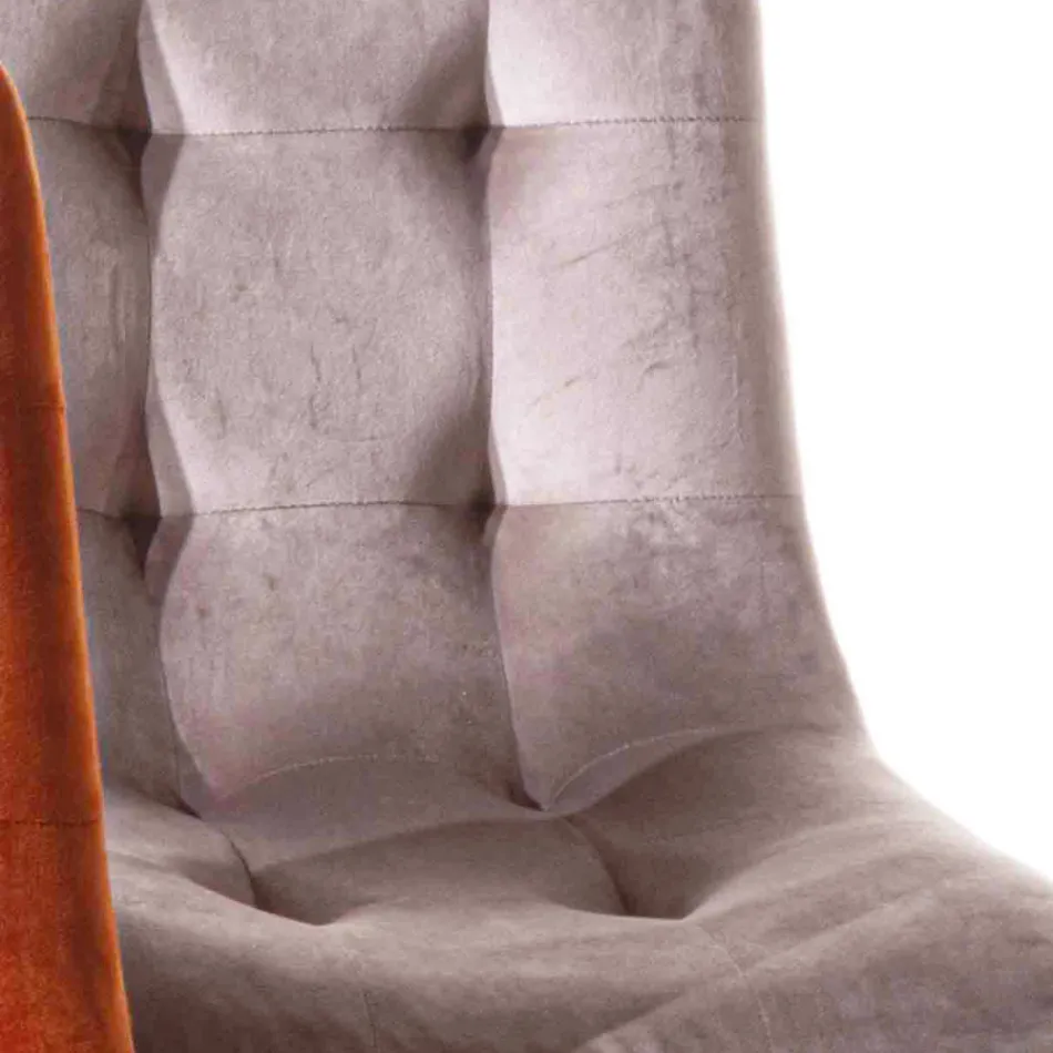 Fläckbeständig matstol med sammet, 4 delar - Kylie Viadurini