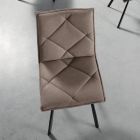 Ecoleather matsalsstol med metallstruktur 2 delar - Riccarda Viadurini