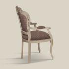 Matsalsstol i vitt trä och tyg Made in Italy - Majesty Viadurini