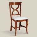 Matsalsstol i trä och tyg Klassisk stil Made in Italy - Helisa