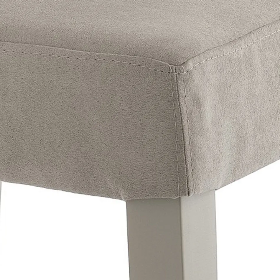 Matsalsstol i mikrofiber och trä Made in Italy 2 delar - Simonella Viadurini