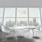 Matsalsstol i läder, polypropen och metall 2 delar - Renella Viadurini