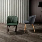 Matsalsstol i elegant modernt designtyg - Reginaldo Viadurini