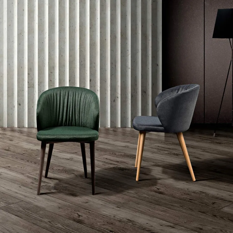 Matsalsstol i elegant modernt designtyg - Reginaldo Viadurini