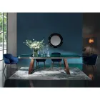 Matsalsstol i tyg och trä Tillverkad i Italien 4 delar - Bardella Viadurini