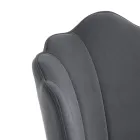 Matsalsstol i tyg och metall guldfinish 4 delar - förfinad Viadurini