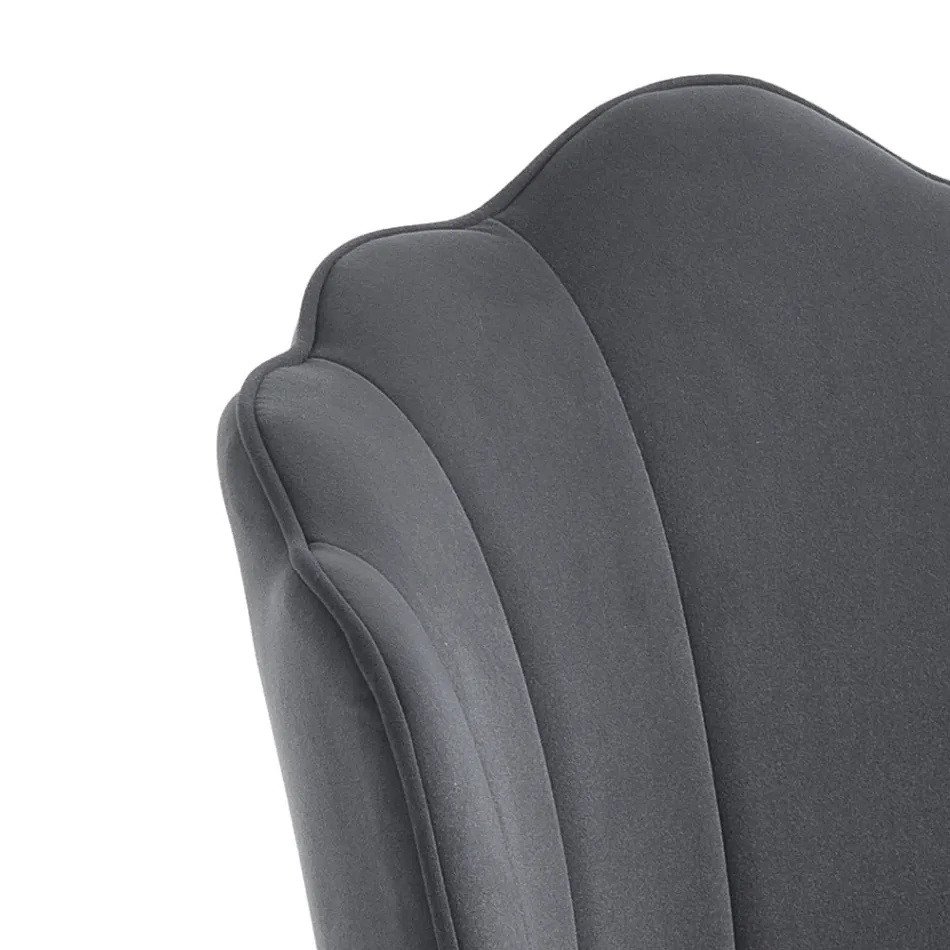 Matsalsstol i tyg och metall guldfinish 4 delar - förfinad Viadurini