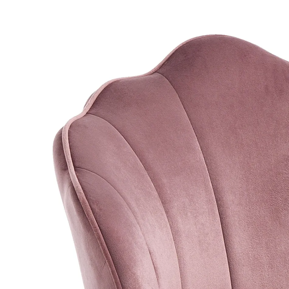 Matsalsstol i tyg och metall guldfinish 4 delar - förfinad Viadurini