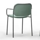 Matsalsstol i tyg och metall Tillverkad i Italien 2 delar - Sangria Viadurini