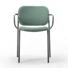 Matsalsstol i tyg och metall Tillverkad i Italien 2 delar - Sangria Viadurini