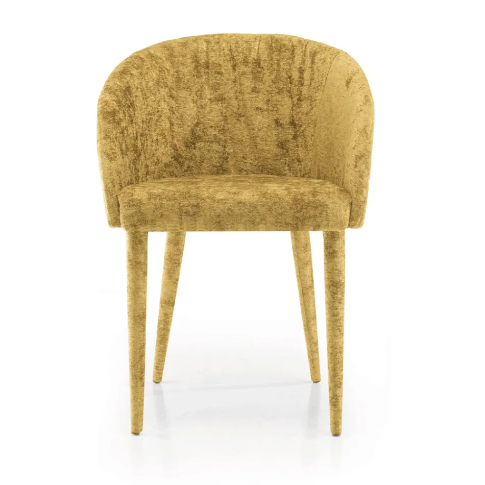 Matsalsstol klädd i tyg Made in Italy 4 delar - Tagata Viadurini