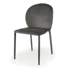 Matsalsstol klädd i sammet Made in Italy 4 delar - Victory Viadurini