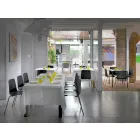 Tillverkad i Italien Metall- och polypropylen Matsalstol, 4 delar - Carlita Viadurini