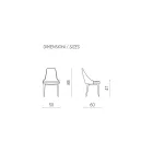 Vardagsrumsstol i tyg med formad och stoppad sits 4 delar - Isaak Viadurini