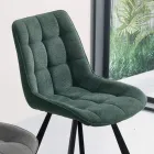 Vardagsrumsstol i 4-delat rutigt mönstrat stoppat tyg - Raggia Viadurini