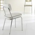 50-talsstol i graffiti konstläder och Unica vit bård Viadurini