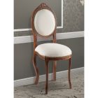 Klassisk stol i stoppat valnötsträ tillverkad i Italien - elegant Viadurini