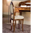 Klassisk stol i stoppat valnötsträ tillverkad i Italien - elegant Viadurini