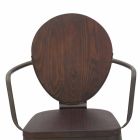 Industriell stol i modern design i järn och trä, 2 delar - Delia Viadurini