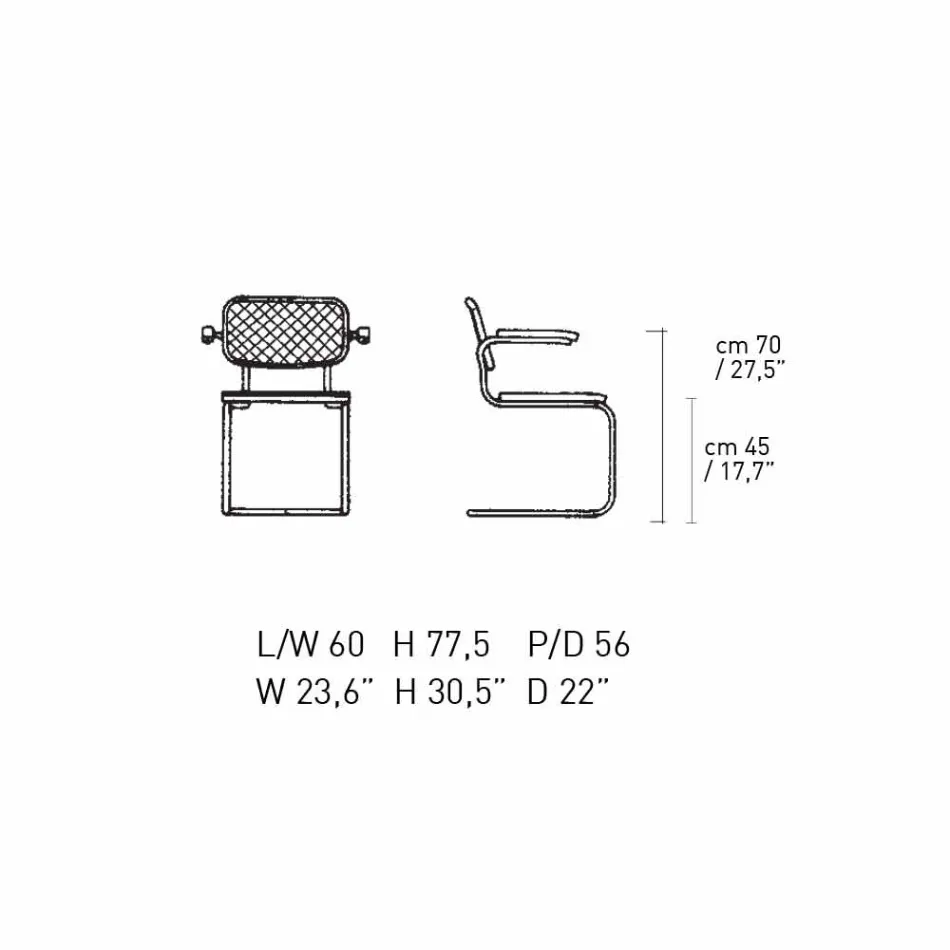 Halm kontorsstol med stål- och träkonstruktion tillverkad i Italien - Baviera Viadurini