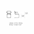 Kontorsstol i läder med struktur i förkromat stål tillverkad i Italien - Octant Viadurini