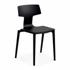 Stapelbara polypropylenstolar utomhus tillverkade i Italien, 4 delar - Claribel Viadurini