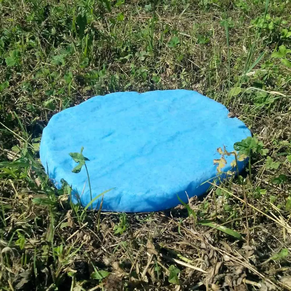 Trädgårdsstegljus i form av sten Fluo Made in Italy 4 delar - Sten Viadurini