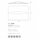 Selene Art &amp; Light skans med strukturerad paneler 140xH75 cm Viadurini