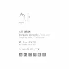 Selene Bossa Nova bordslampa Ø11 H16cm, blåst glas ametist Viadurini