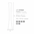 Selene Timglas blåst glas golvlampa H175cm Ø36 Viadurini