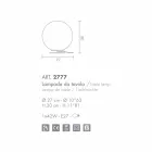 Selene Domino från vitt bordslampa i blåst glas Ø27 H 30cm Viadurini