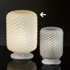 Selene Domino bordslampa Ø21 H30cm, blåst glas tillverkad i Italien Viadurini