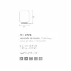 Selene Domino bordslampa Ø21 H30cm, blåst glas tillverkad i Italien Viadurini