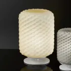 Selene Domino bordslampa Ø21 H30cm, blåst glas tillverkad i Italien Viadurini