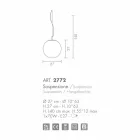 Selene Domino ljuskrona blåst glas handgjorda Ø27 H 27 / 140cm Viadurini