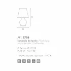 Selene evigt bordslampa i vitt blåst glas O34 H 55cm Viadurini