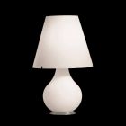 Selene evigt bordslampa i vitt blåst glas O34 H 55cm Viadurini