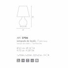 Selene evigt bordslampa blåst glas O41 H 72cm Viadurini