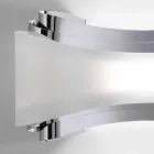 Selene Ionica APPLIQUE 32x10 H16cm stål och glas som gjorts i Italien Viadurini