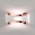 Selene Ionica APPLIQUE 32x10 H16cm stål och glas som gjorts i Italien Viadurini