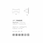 Selene Ionica APPLIQUE stål och glas handgjorda 43x12 H 20cm Viadurini