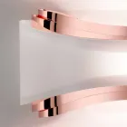 Selene Ionica APPLIQUE stål och glas handgjorda 43x12 H 20cm Viadurini