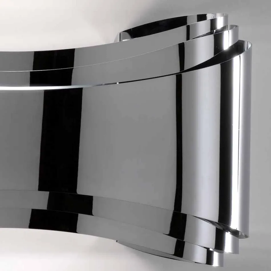 Selene Ionica vägglampa tillverkade i Italien, 30x10 H16cm, glas och stål Viadurini