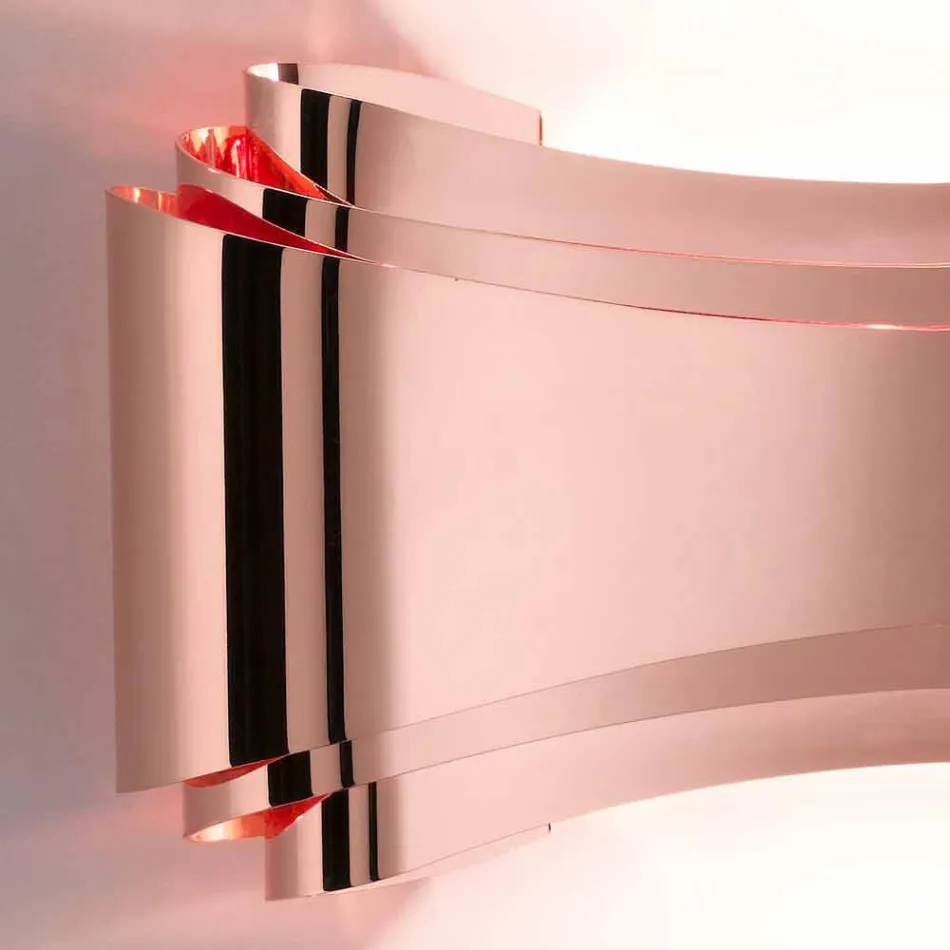 Selene Ionica vägglampa tillverkade i Italien, 30x10 H16cm, glas och stål Viadurini