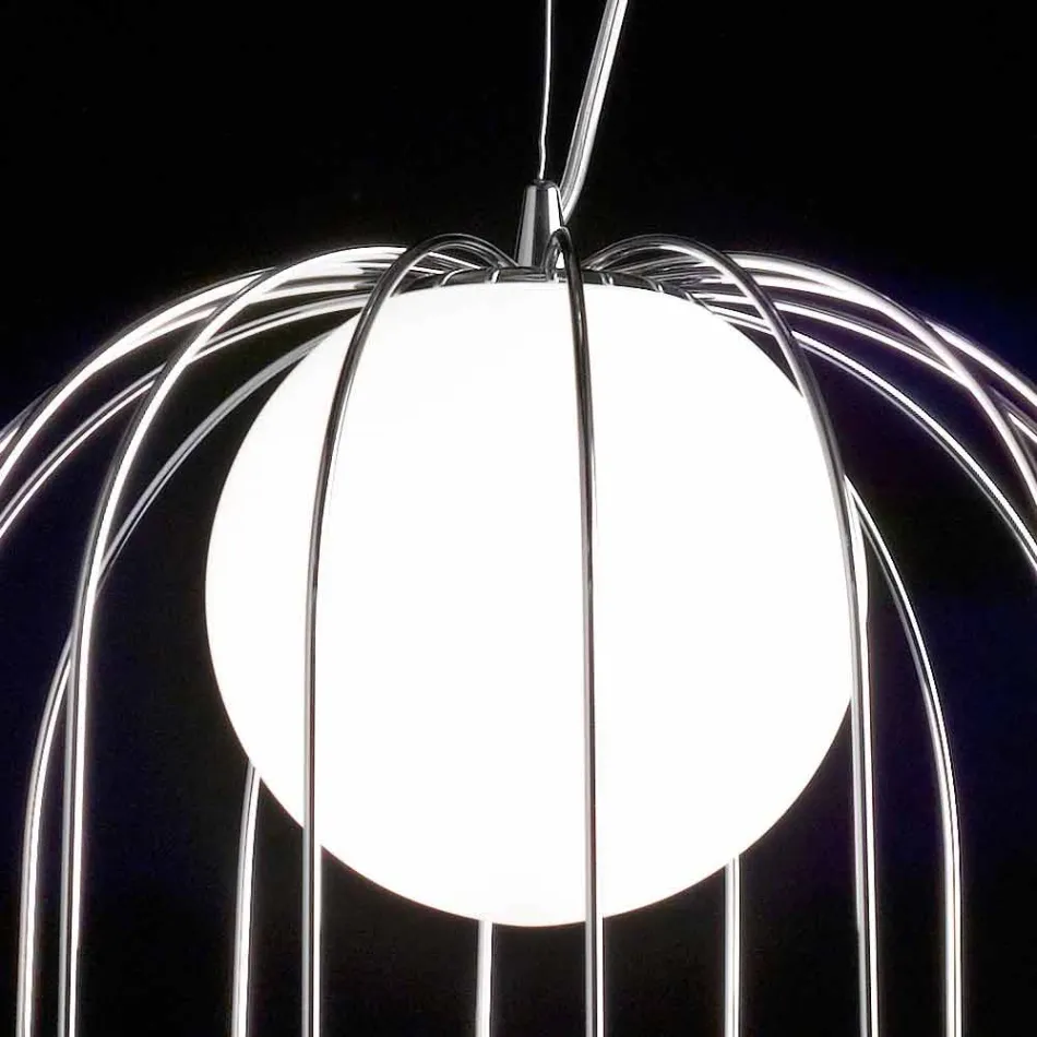 Selene Kluvì taklampa blåst O33 H 41/150 cm glas Viadurini