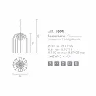 Selene Kluvì taklampa blåst O33 H 41/150 cm glas Viadurini