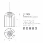 Selene Kluvì taklampa blåst glas Ø54 H 70 / 200cm Viadurini