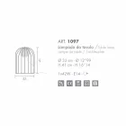 Selene Kluvì Contemporary bordslampa i blåst glas O33 H41cm Viadurini