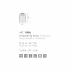 Selene Kluvì lumetto blåst glas och metall Ø19 H 27cm Viadurini